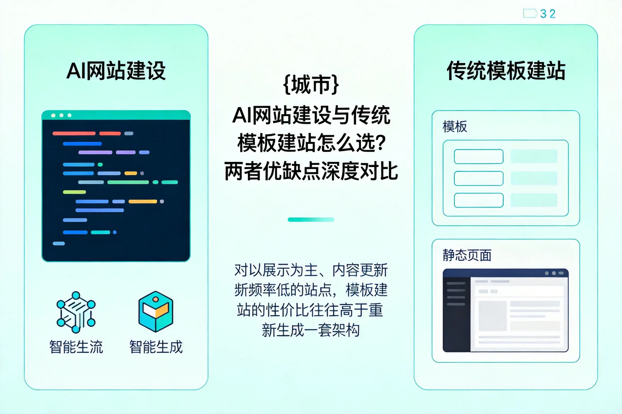 湖州AI网站建设与传统模板建站怎么选？两者优缺点深度对比