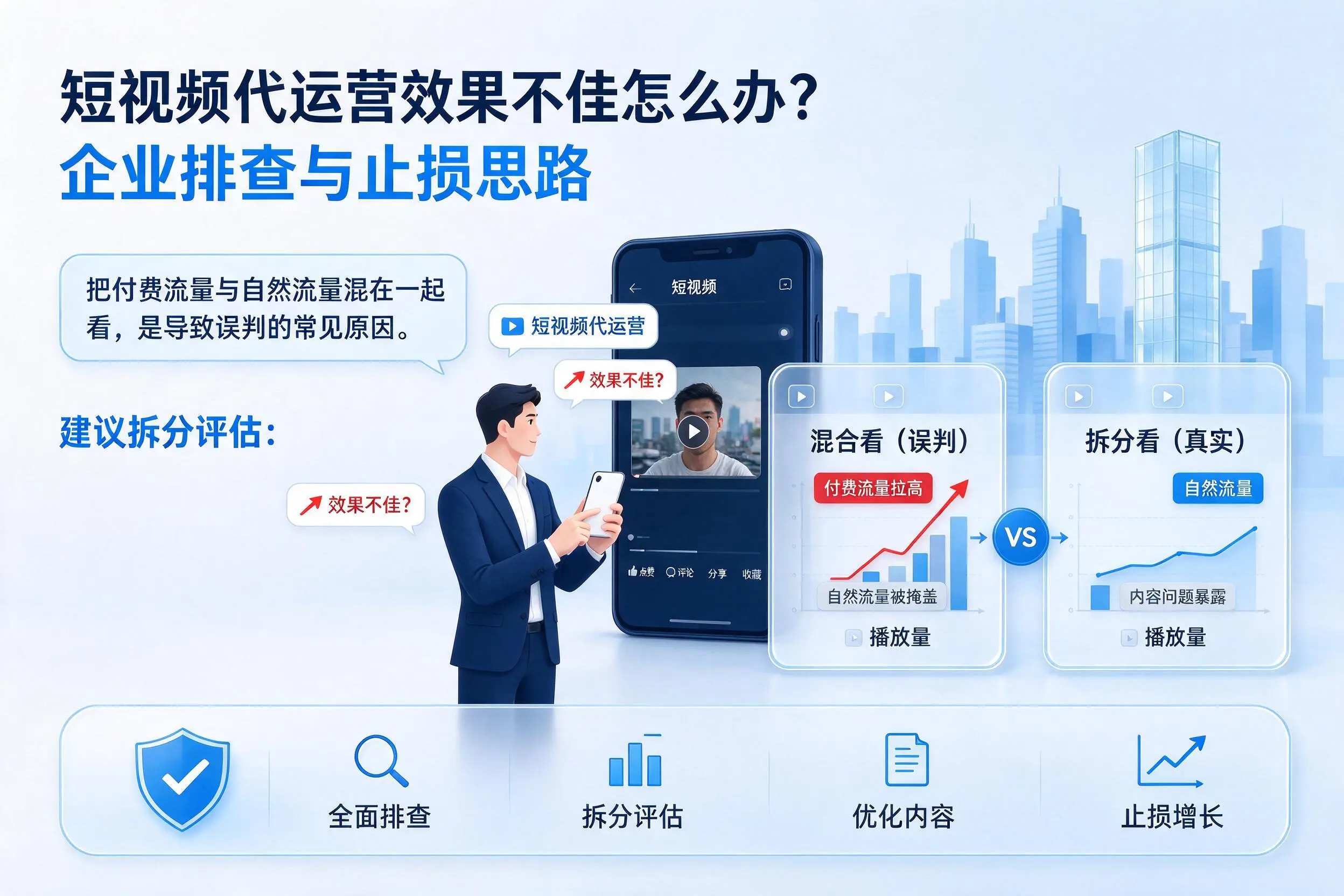 短视频代运营效果不佳怎么办？湖州企业排查与止损思路