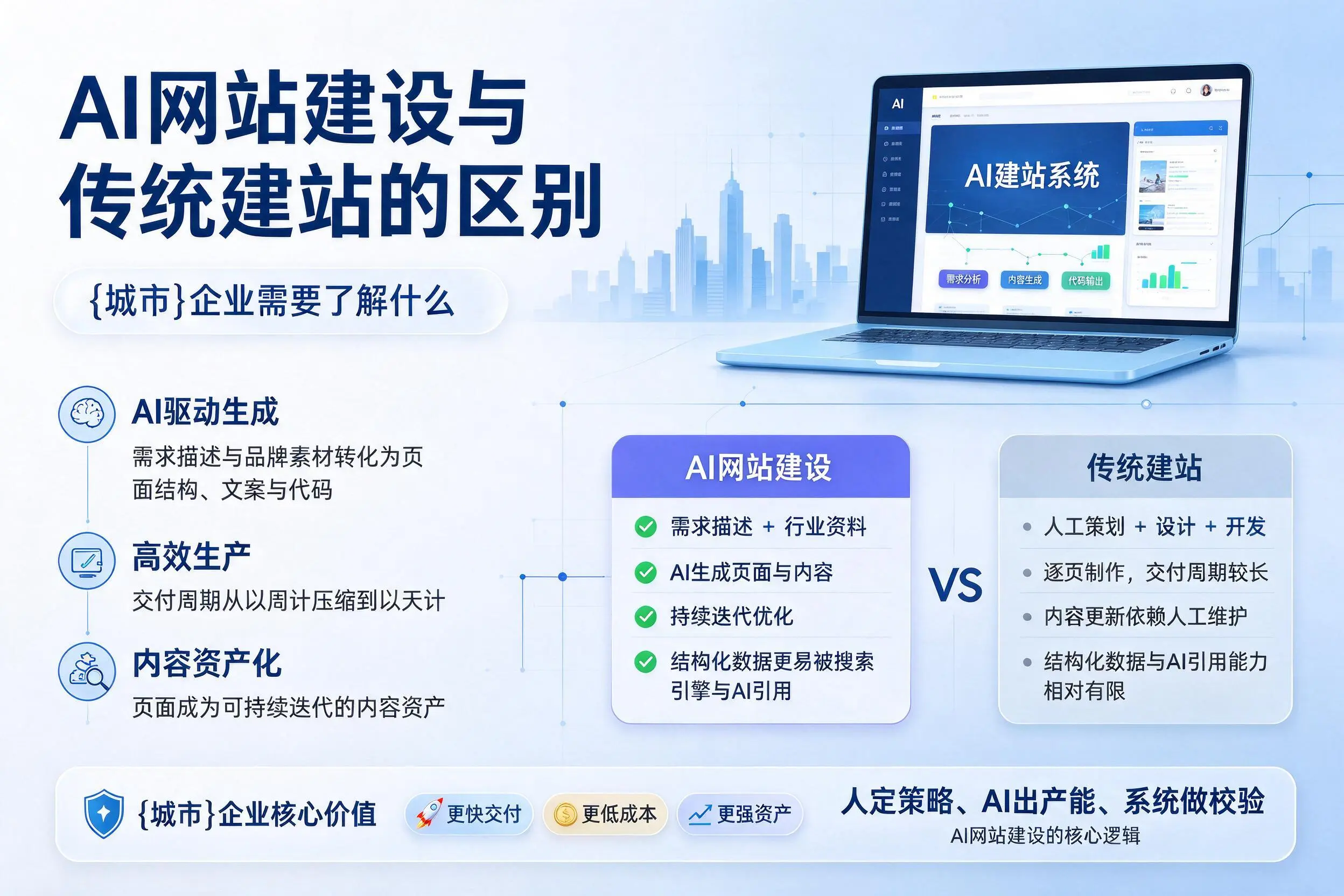 AI网站建设与传统建站的区别，湖州企业需要了解什么