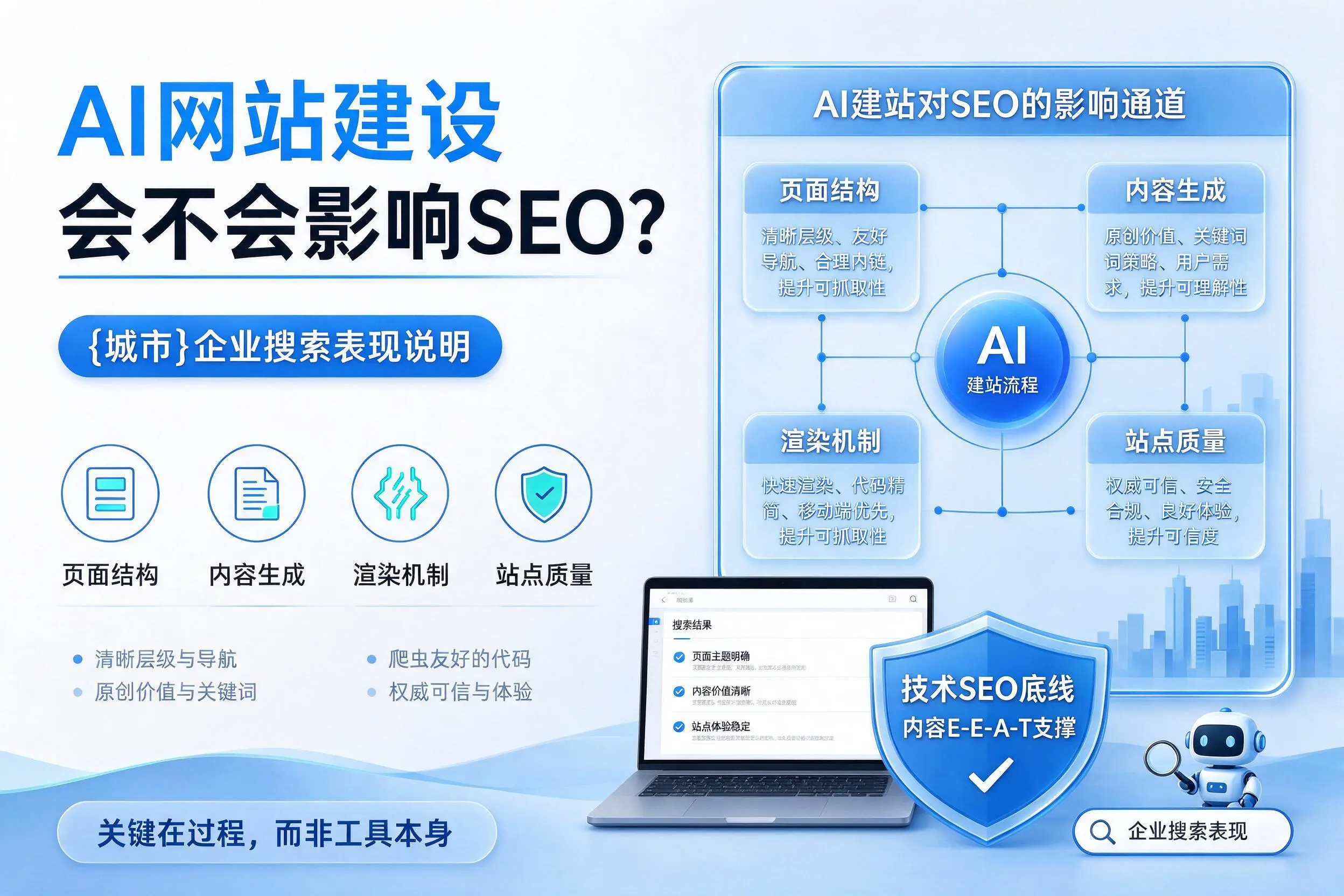 AI网站建设会不会影响SEO？湖州企业搜索表现说明