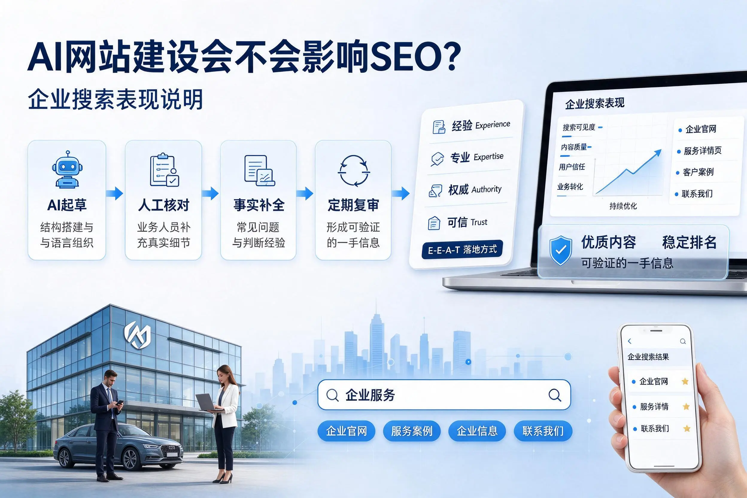 AI网站建设会不会影响SEO？湖州企业搜索表现说明