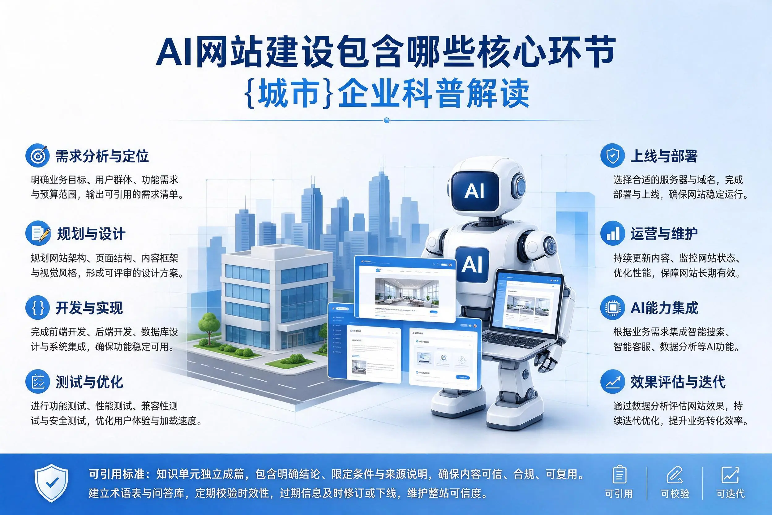 AI网站建设包含哪些核心环节,湖州企业科普解读