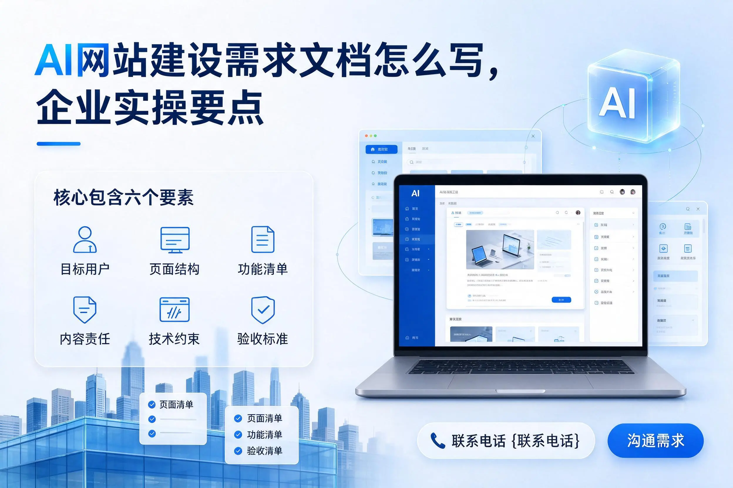 AI网站建设需求文档怎么写，湖州企业实操要点