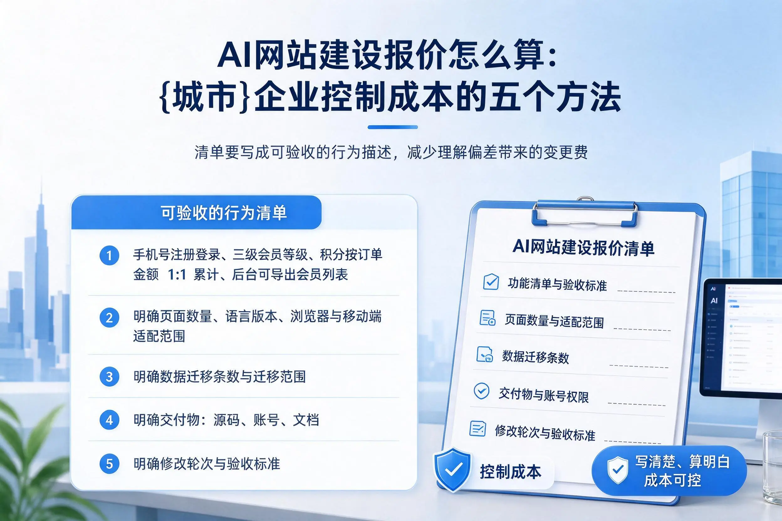 AI网站建设报价怎么算:湖州企业控制成本的五个方法